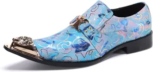 Men's Leather Shoes, Casual Simple Lines Men's Business Dress Shoes, Wedding Party Banquet Nightclub Stage Host Barber Uniform Office Work Shoes