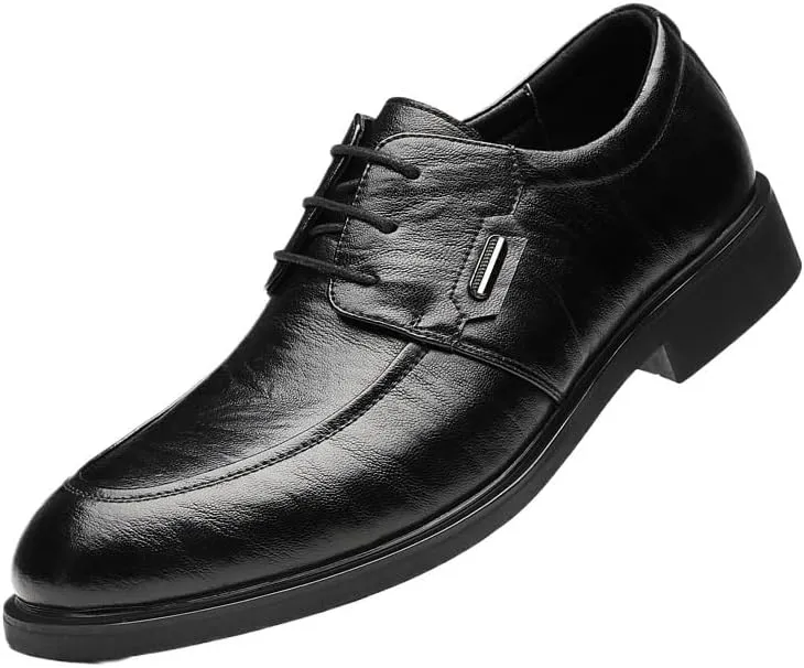 Mens Leather Shoes Luxury Slip-on Dress Shoes Wedding Breathable Business Oxford Derby