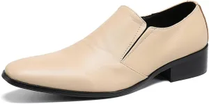 Men's Leather Shoes, Simple Solid Color Business Casual Men's Dress Shoes, Wedding Party Banquet Nightclub Stage Host Barber Uniform Office Work Shoes