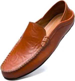 Mens Loafer Casual Shoes Slip On Driving Loafer Shoes Fashionable Leather Lightweight Casual Shoes
