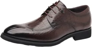 Mens Orthopedic Dress Shoes Formal Business Leather Pointed Toe Lace Up Comfortable Dress Shoes for Men