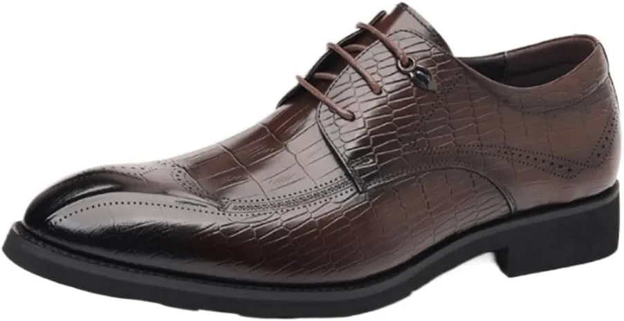 Mens Orthopedic Dress Shoes Formal Business Leather Pointed Toe Lace Up Comfortable Dress Shoes for Men