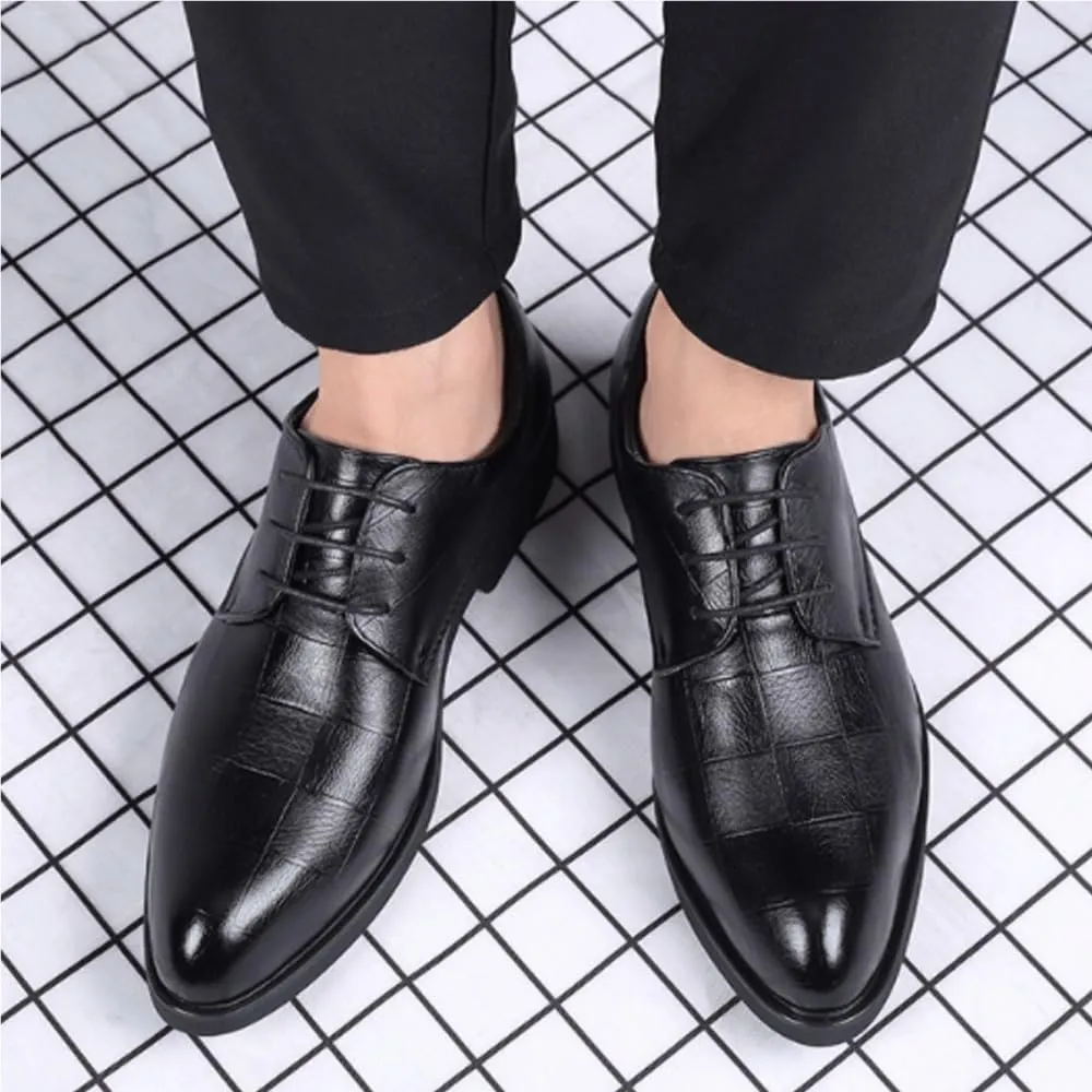 Mens Oxford Dress Shoes Business Office Leather Flats Classic Retro Fashion Wedding Party Shoes for Men Comfortable