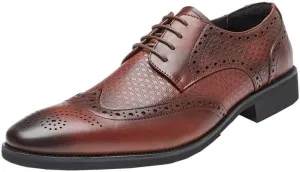 Men's Oxford Lace Up Shoes Soft Bottom Non-Slip British Retro Business Formal Casual Shoes Driving Work Shoes