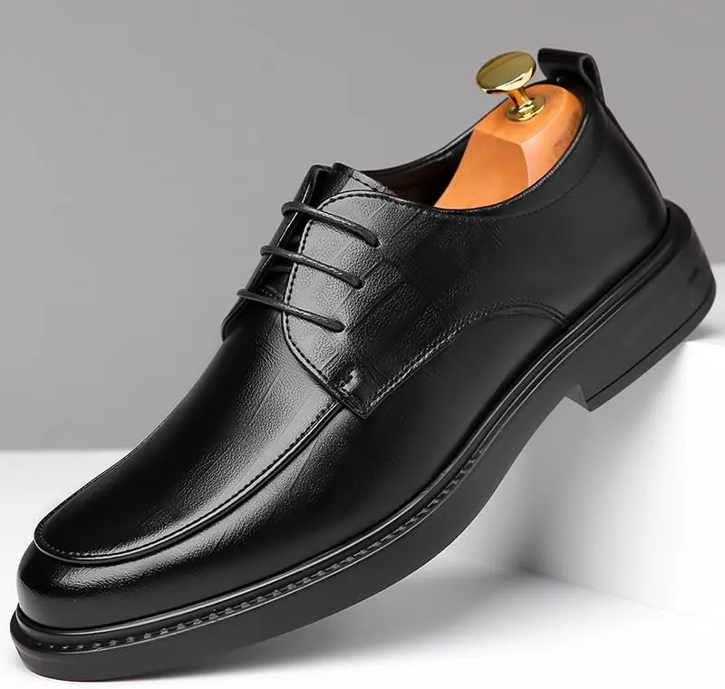 Men's Oxford Shoes Mens Patent Leather Wingtip Brogue Dress Shoes Lace-Up Lightweight Casual Walking Derby Shoes for Men(Black,8.5)
