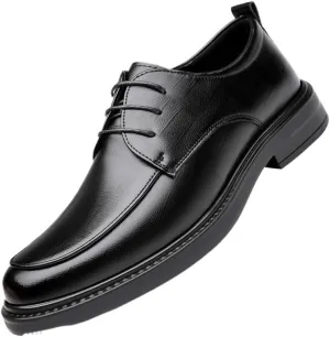 Men's Oxford Shoes Mens Patent Leather Wingtip Brogue Dress Shoes Lace-Up Lightweight Casual Walking Derby Shoes for Men(Black,8.5)