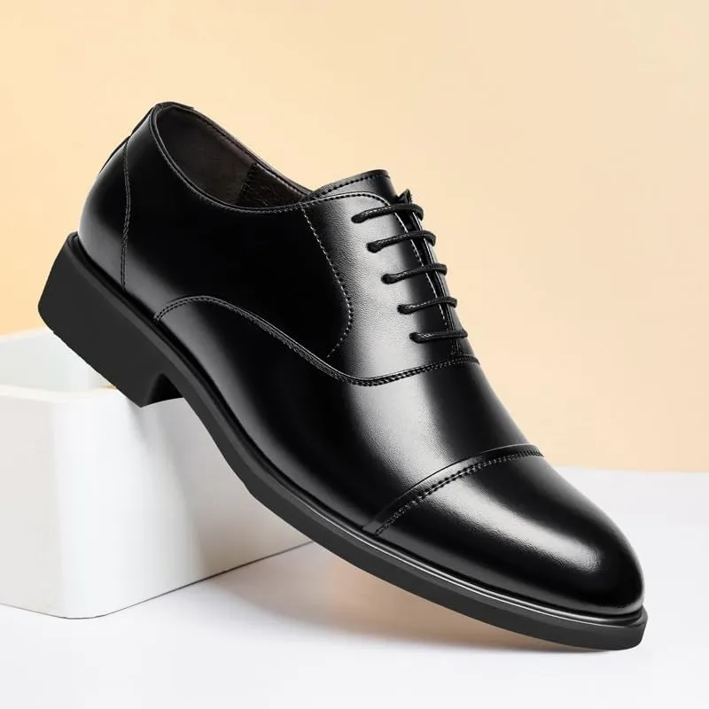 Men's Patent Leather Dress Shoes Mens Fashion Classic Pointed Toe Oxfords Shoes Comfort Hand Stitched Business Formal Lace Up Low Derby Shoes