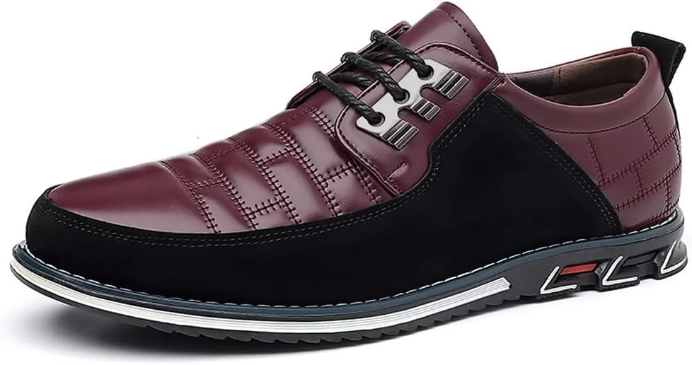 Men's Premium Casual Lace Up Walking Shoes Business Driving Oxford Shoes