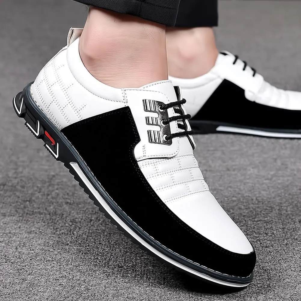 Men's Premium Casual Lace Up Walking Shoes Business Driving Oxford Shoes