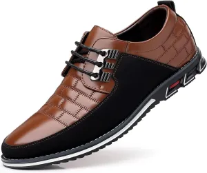 Men's Premium Casual Lace Up Walking Shoes Business Driving Oxford Shoes
