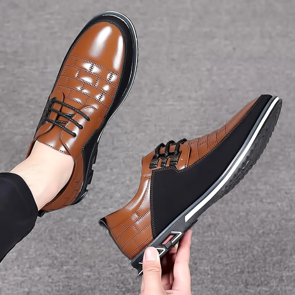 Men's Premium Casual Lace Up Walking Shoes Business Driving Oxford Shoes