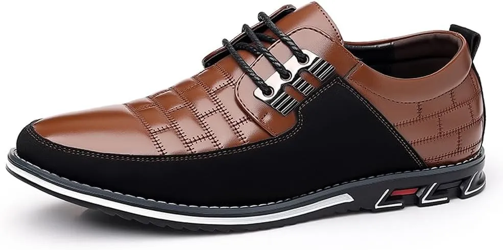 Men's Premium Casual Lace Up Walking Shoes Business Driving Oxford Shoes