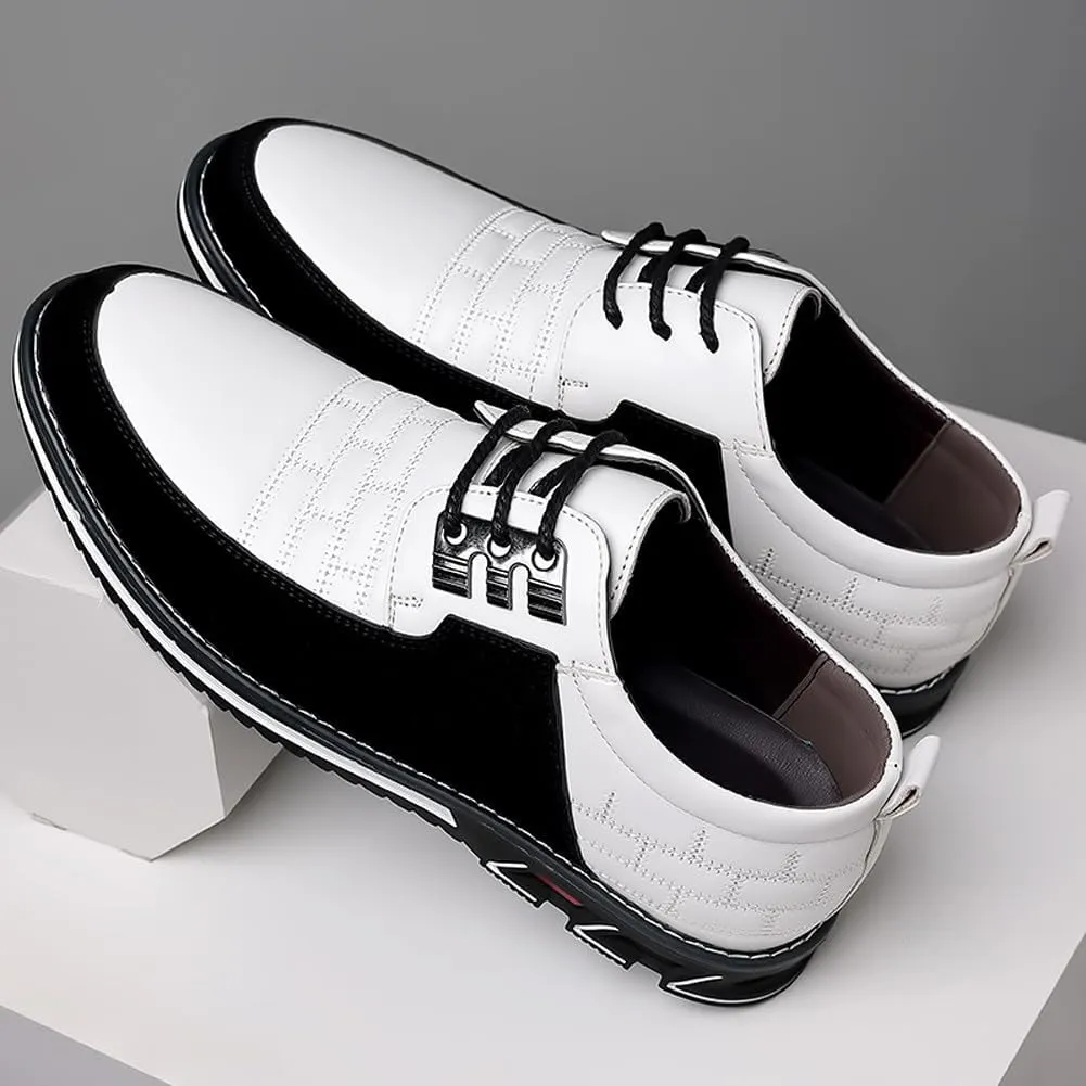 Men's Premium Casual Lace Up Walking Shoes Business Driving Oxford Shoes
