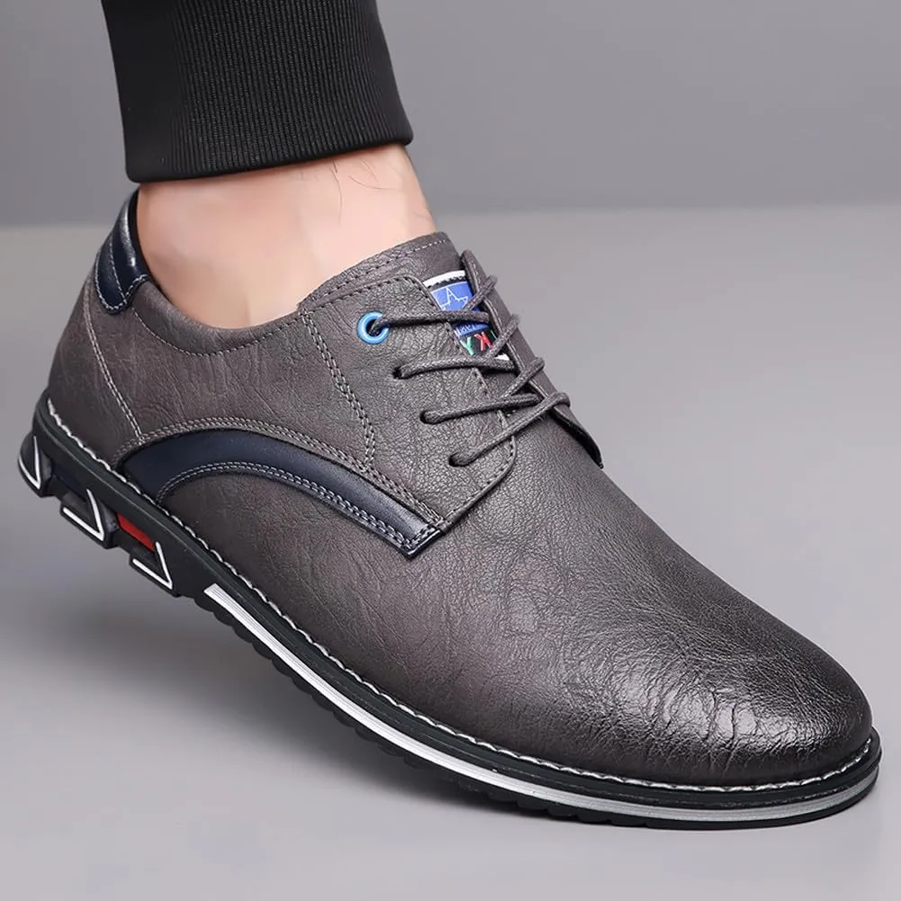 Men's Premium Stylish Oxford Shoes Casual Lace Up Walking Business Driving Dress Shoes