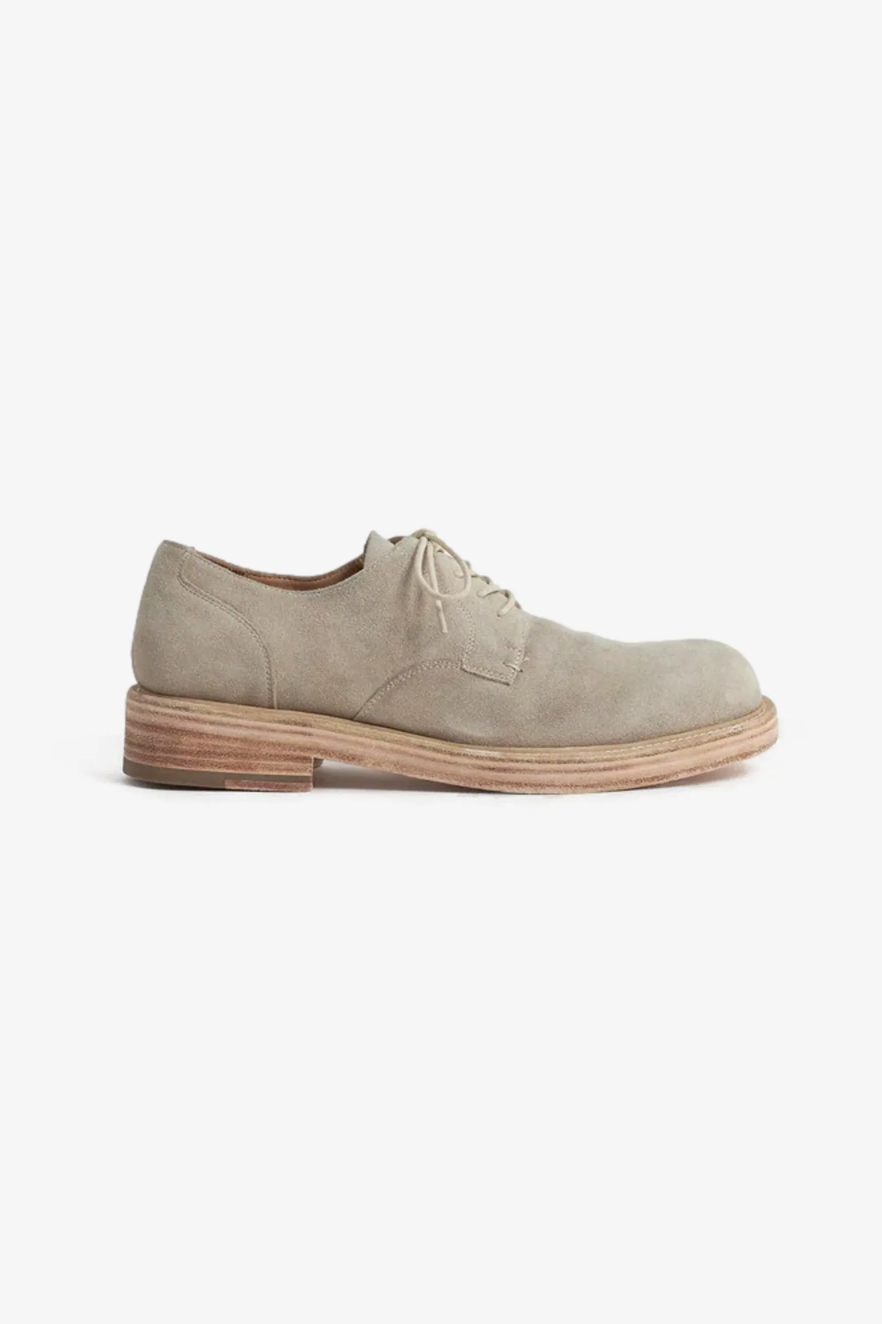 Mid Heel Derby Washed Seude