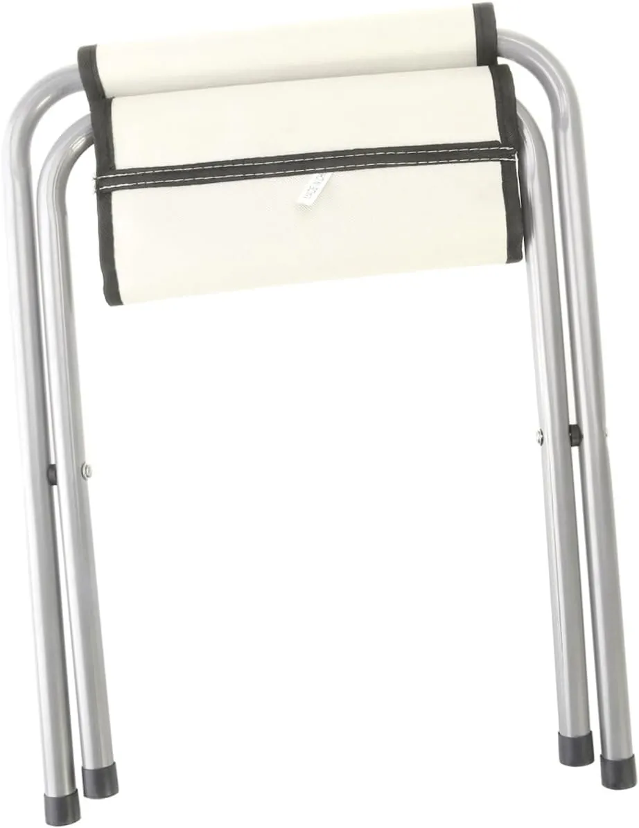 Mipcase Portable Metal Folding Stool Heavy Duty 100kg Capacity Compact Camping Stool Outdoor Chair for Traveling Fishing