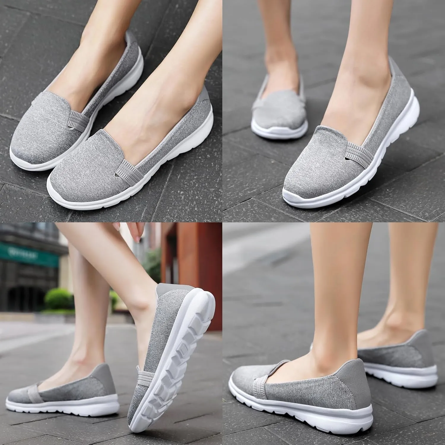 Optigard Women's Mesh Slip-on Flat Loafers,Shallow Mouth Breathable Comfortable Walking Shoes Backless Driving Shoes Outdoor Lightweight Casual Sneakers