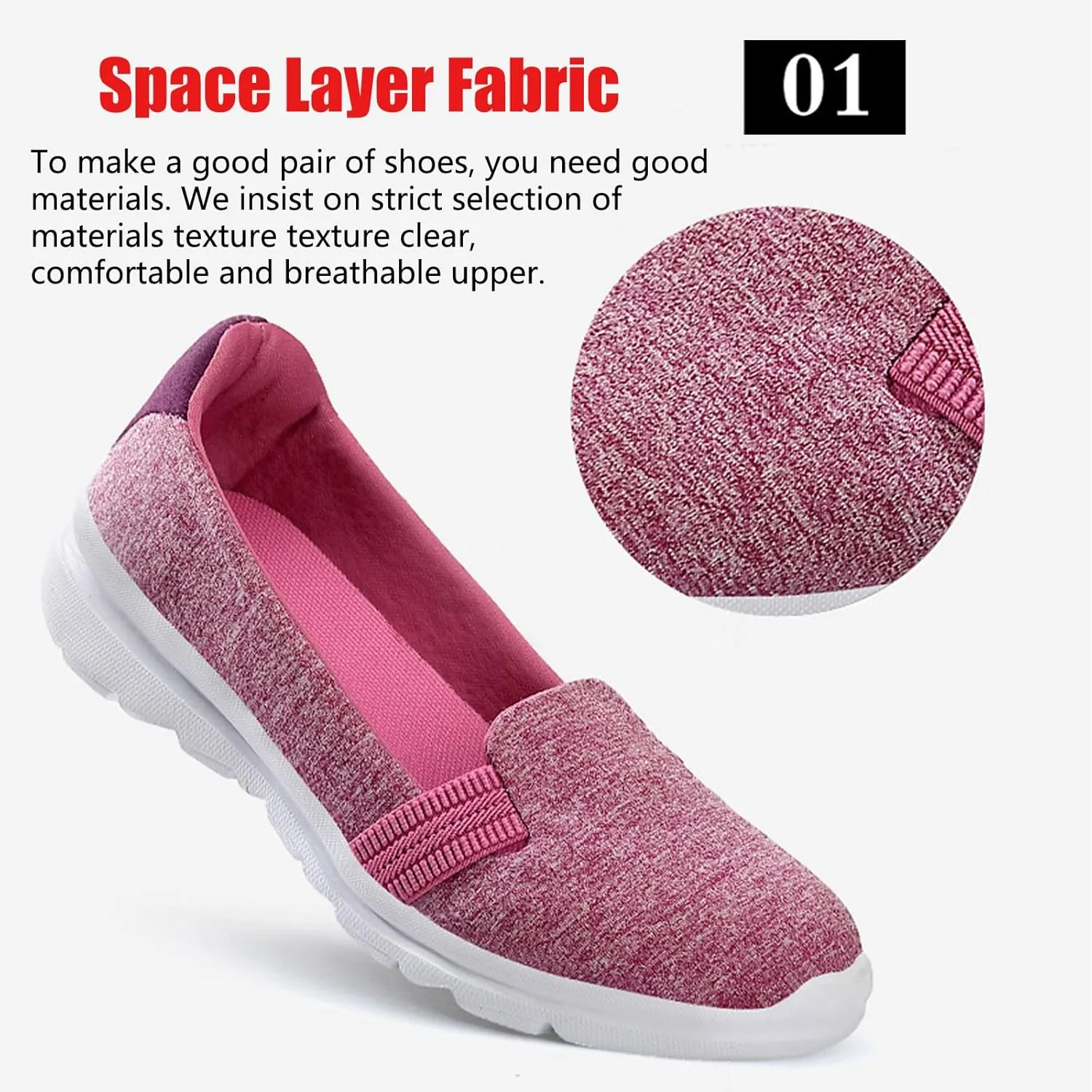 Optigard Women's Mesh Slip-on Flat Loafers,Shallow Mouth Breathable Comfortable Walking Shoes Backless Driving Shoes Outdoor Lightweight Casual Sneakers