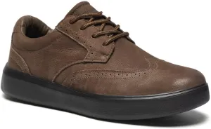 OrthoComfoot Men's Orthopedic Leather Dress Walking Shoes: Comfortable Plantar Fasciitis Oxford with Arch Support, Flat Feet Casual Business Work Shoes for Foot and Heel Pain Relief