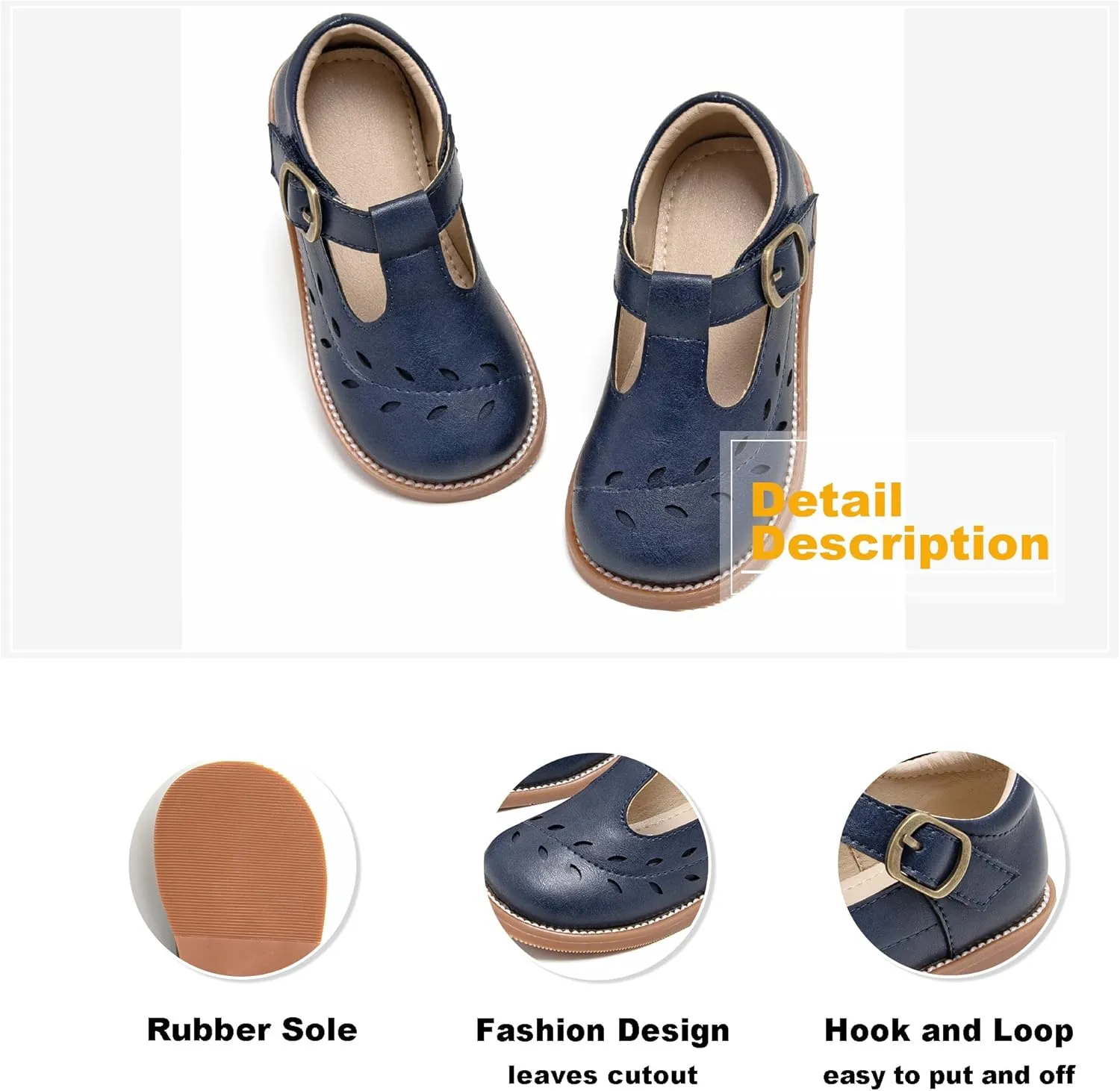 Otter MOMO Toddler/Little Girls Mary Jane Slip-on School Uniform Party Dress Shoes