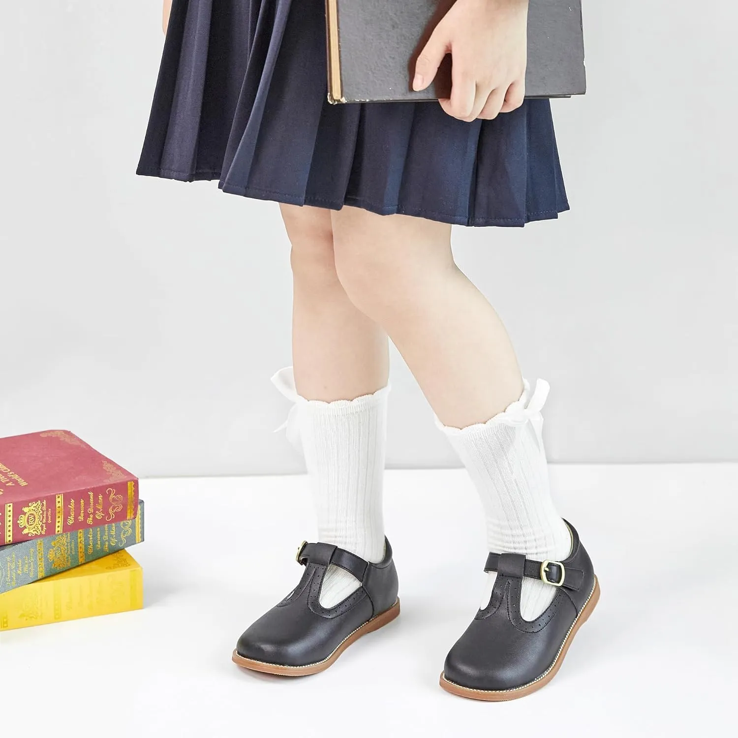 Otter MOMO Toddler/Little Girls Mary Jane Slip-on School Uniform Party Dress Shoes