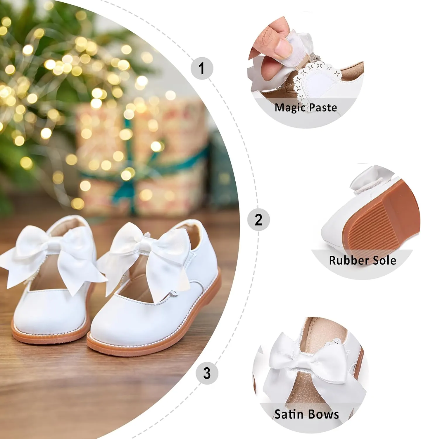 Otter MOMO Toddler/Little Girls Mary Jane Slip-on School Uniform Party Dress Shoes
