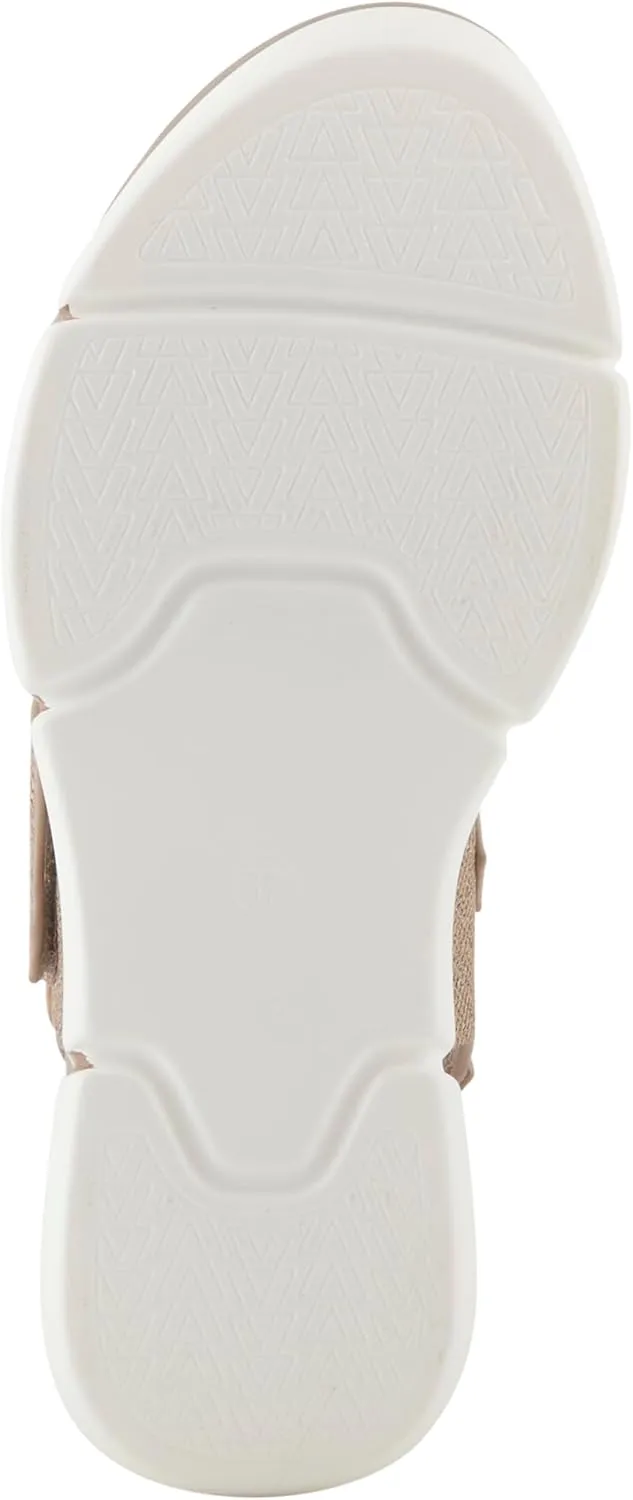 PATRIZIA Women's STRATOS Hook and Loop Wedge Sandals - Crystal Embellished, Adjustable Fit, Cushioned Footbed