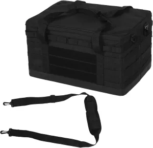 Pilipane Camping Storage Bag Large Capacity Anti Slip Removable Dividers Multiple Pockets Oversized Outdoor Organizer for Camping Traveling Black 60L