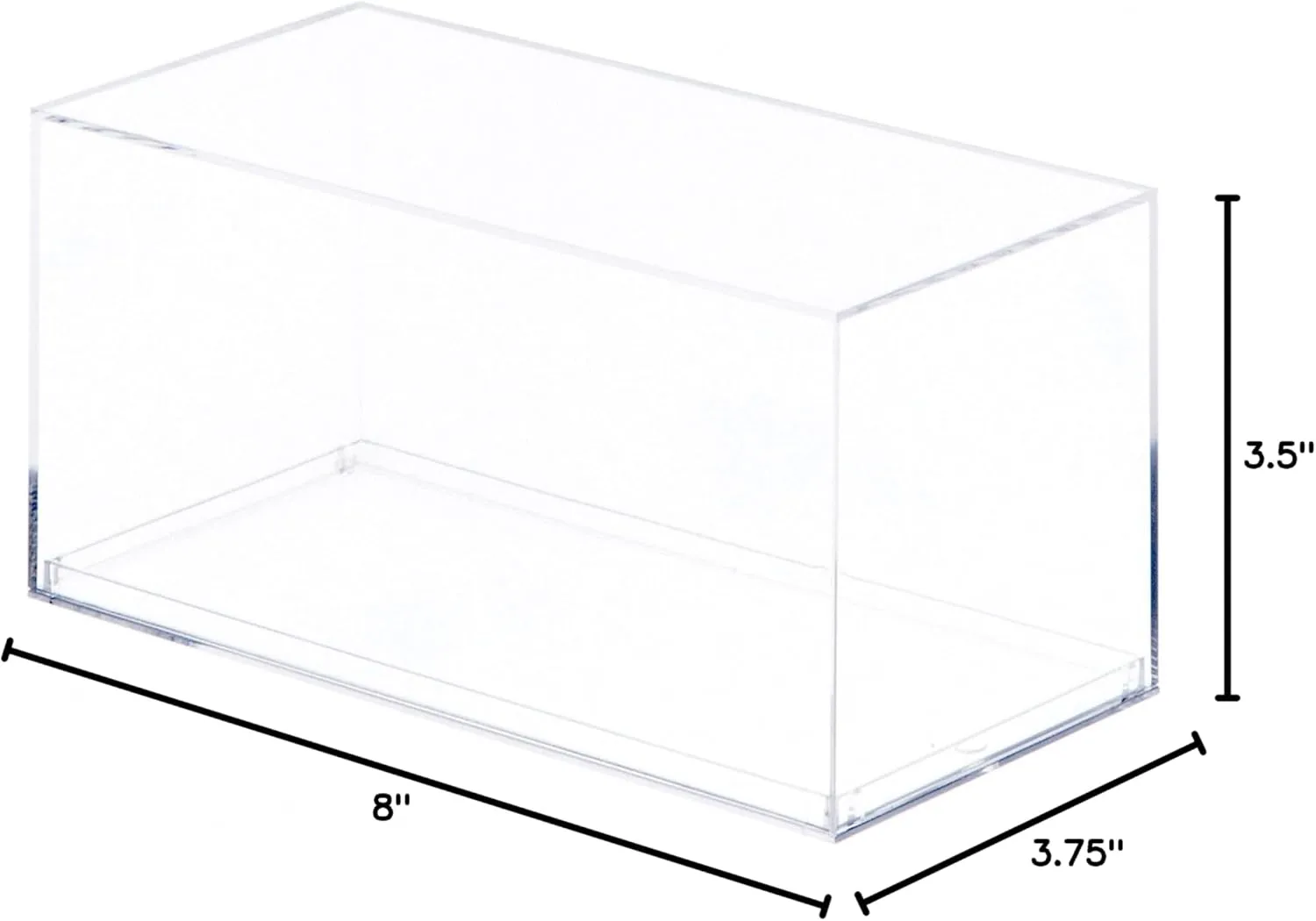 Pioneer Plastics 083C Clear Plastic Display Case for 1:32 Scale Cars, 8" W x 3.75" D x 3.5" H (Mailer Box), Pack of 12