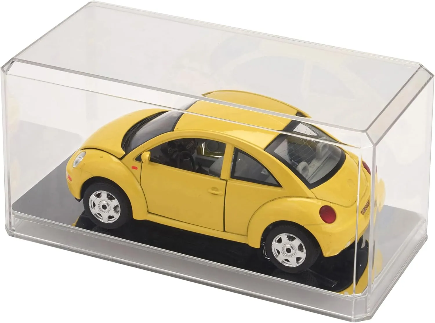 Pioneer Plastics 084CD Clear Plastic Display Case for 1:32 Scale Cars (Mirrored), 8" W x 3.75" D x 3.5" H (Mailer Box), Pack of 2