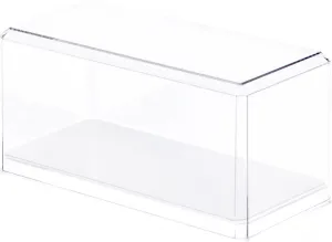 Pioneer Plastics 084CD Clear Plastic Display Case for 1:32 Scale Cars (Mirrored), 8" W x 3.75" D x 3.5" H (Mailer Box), Pack of 2