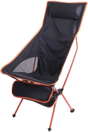 Portable Camping Chair - Compact Ultralight Folding Backpacking Chairs, Small Collapsible Foldable Packable Lightweight Backpack Chair Perfect for The Outdoors, Camping, Hiking, Picnic,Orange