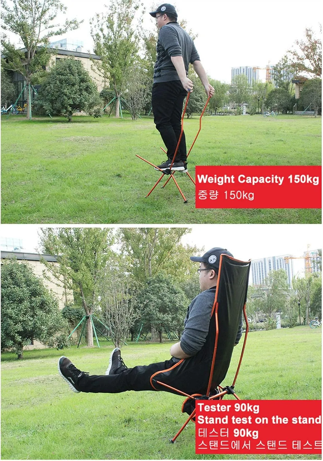 Portable Camping Chair - Compact Ultralight Folding Backpacking Chairs, Small Collapsible Foldable Packable Lightweight Backpack Chair Perfect for The Outdoors, Camping, Hiking, Picnic,Orange