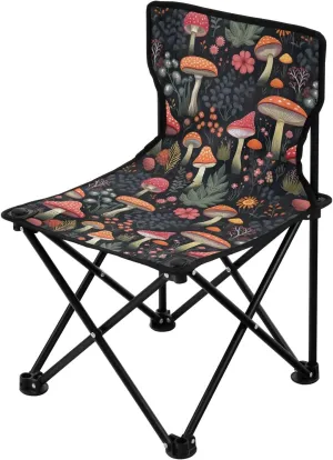 Portable Camping Chairs Flowers Floral Mushroom Lightweight Folding Chair for Camping, Beach, Picnic, Travel and Sports with Carry Bag 20850187
