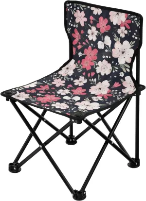 Portable Camping Chairs Flowers Floral Pink Lightweight Folding Chair for Camping, Beach, Picnic, Travel and Sports with Carry Bag 20851503
