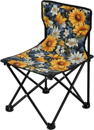 Portable Camping Chairs Flowers Sunflower Lightweight Folding Chair for Camping, Beach, Picnic, Travel and Sports with Carry Bag 20857598