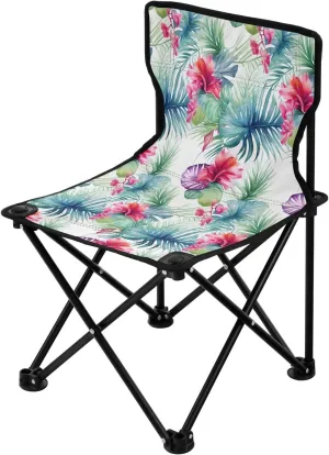 Portable Camping Chairs Leaves Flowers Floral Lightweight Folding Chair for Camping, Beach, Picnic, Travel and Sports with Carry Bag 20850333