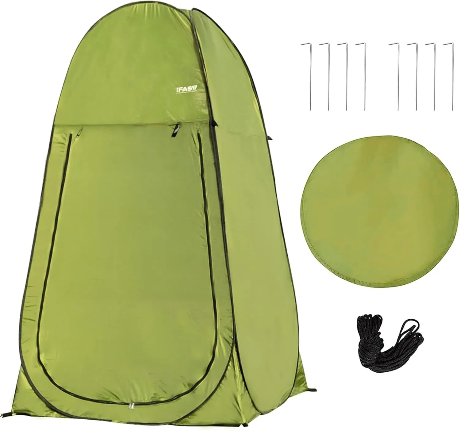 Portable Pop Up Shower Tent, 7 FT Outdoor Toilet Tent, Foldable Camp Sun Shelter for Beach Fishing