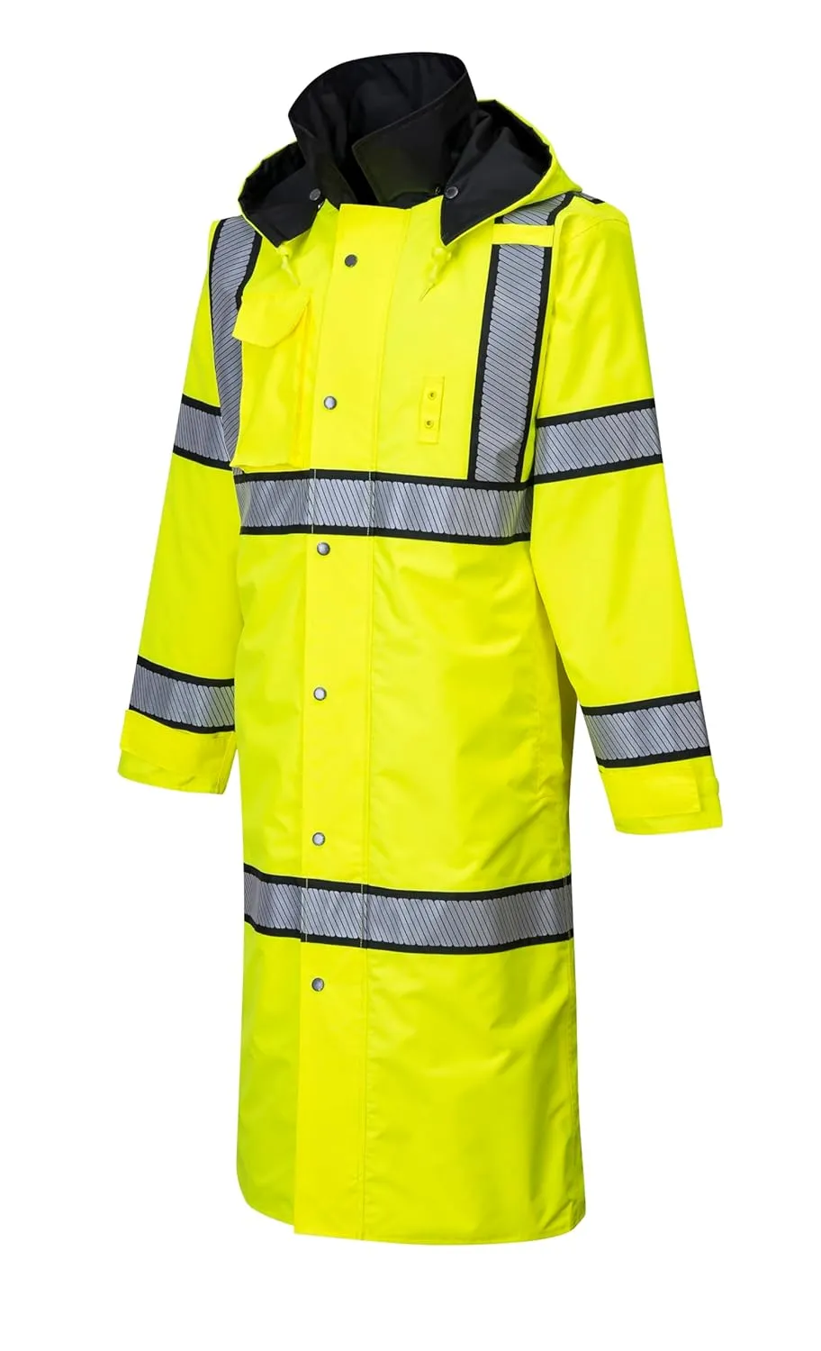 Portwest Hi-Vis Reversible Raincoat - UH447, Yellow/Black, XL