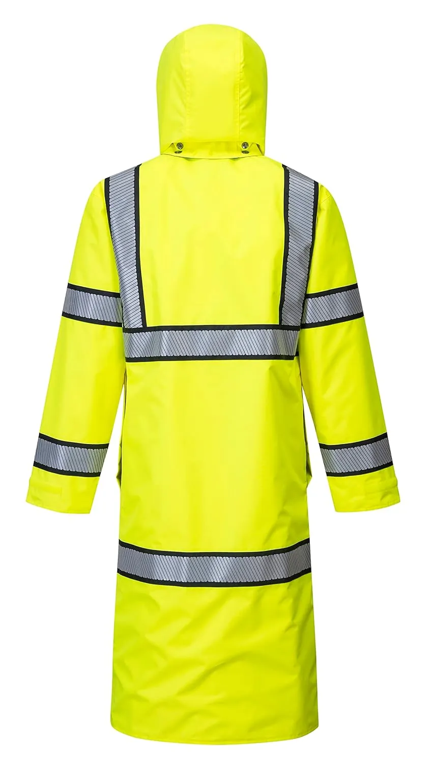Portwest Hi-Vis Reversible Raincoat - UH447, Yellow/Black, XL