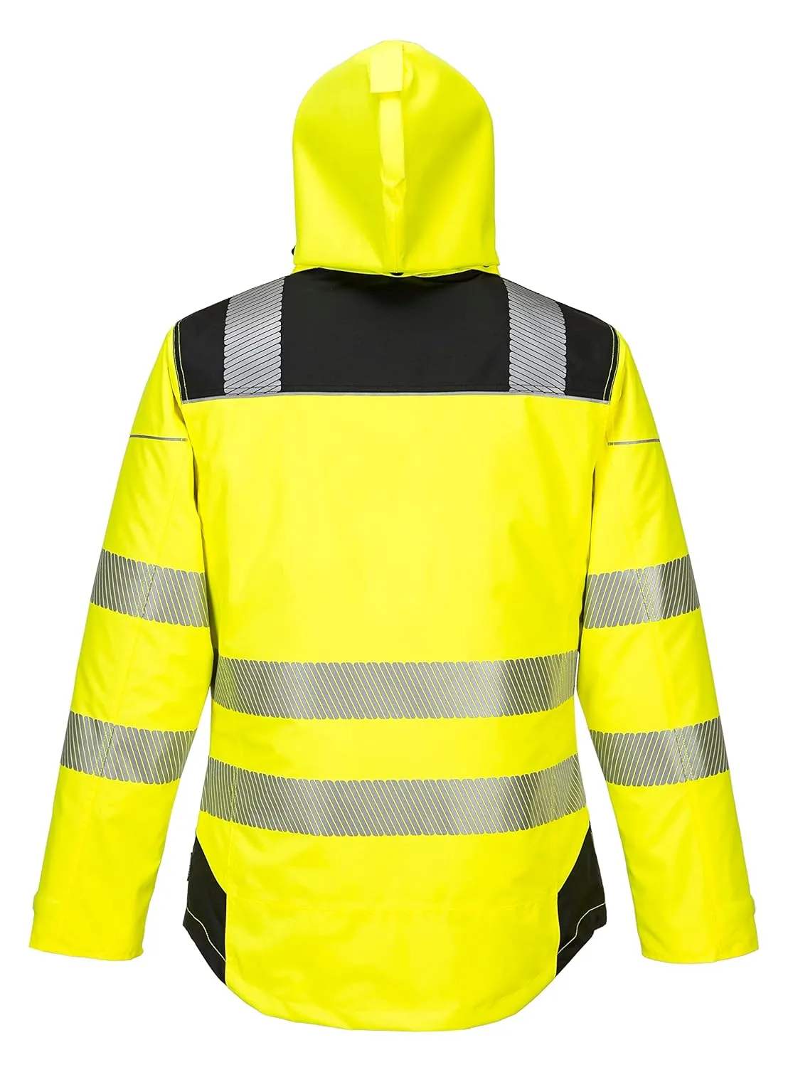 Portwest PW3 Hi-Vis Winter Jacket Work Safety Protective Reflective Waterproof Coat ANSI 3, Small