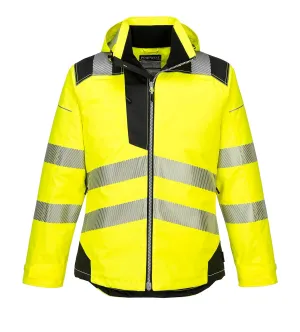 Portwest PW3 Hi-Vis Winter Jacket Work Safety Protective Reflective Waterproof Coat ANSI 3, Small