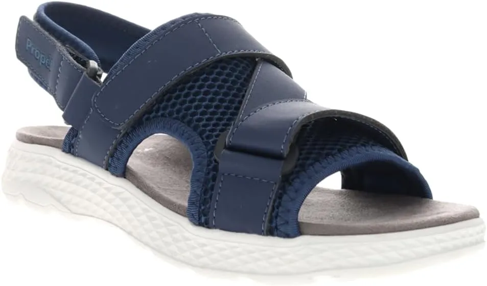 Propet Womens Travelactiv Sport Sling Back Strappy Casual Sandals Casual Low Heel 1-2" - Blue