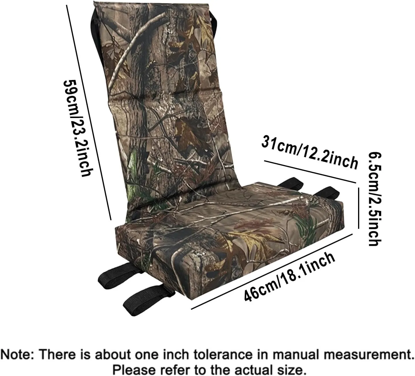 Replacement Hunting Seat Cushion - Lightweight Padded Hunting Seat | Adjustable Summit Tree Stand Seat | Includes Rail Pads