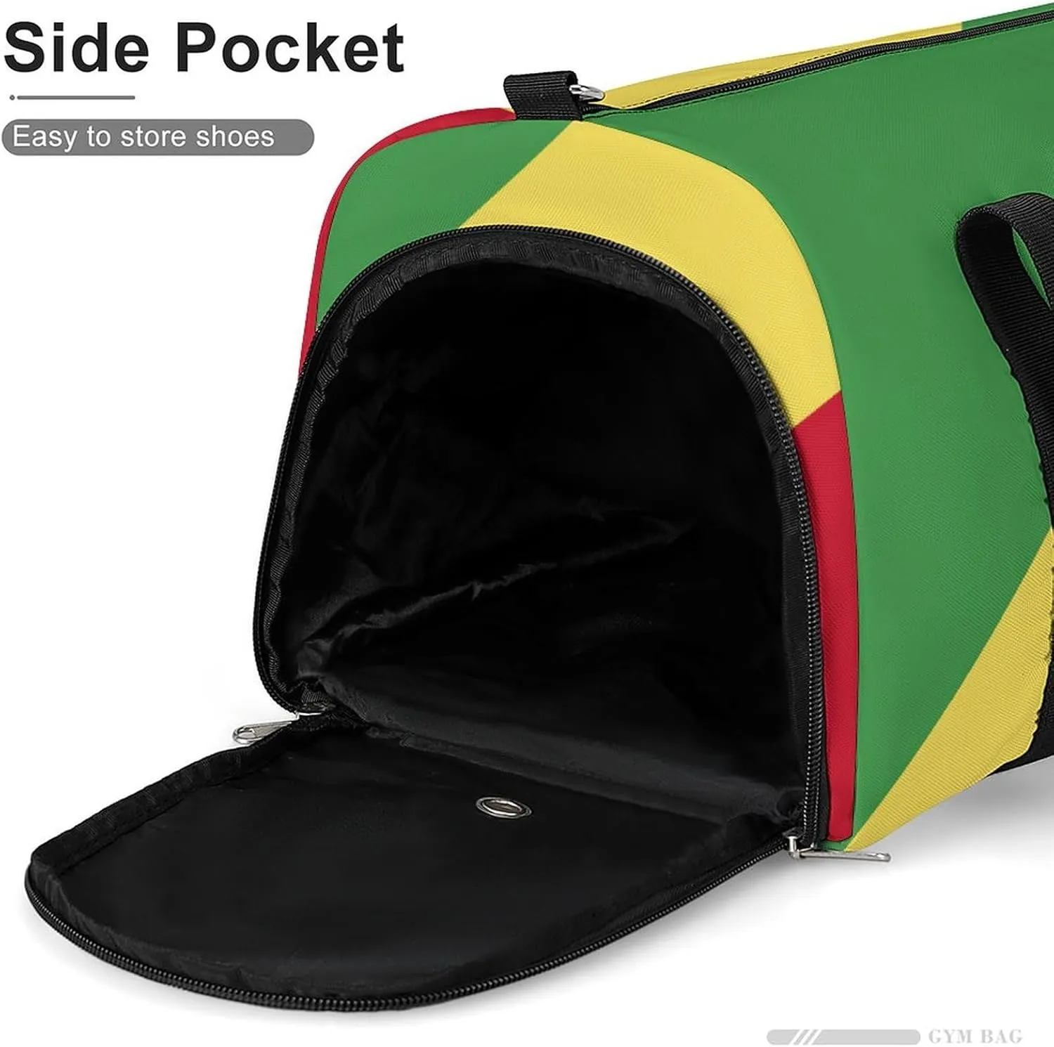 Republic Congo Flag Duffel Bag for Boys Girls with Wet Pocket Shoe Compartment