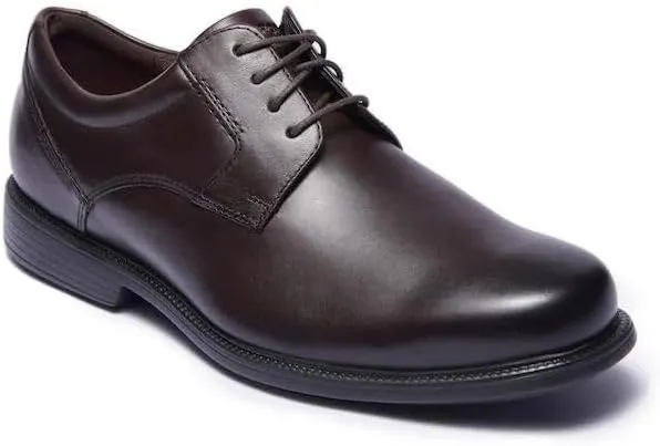 Rockport Men's Charles Road Plain Toe Oxford, Dark Brown, 7 Wide