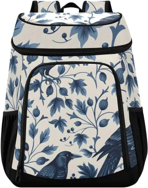 Royal Crow Pattern Cooler Backpack Cooler Insulated Leak Proof Lunch Backpack 36 Cans Waterproof Soft for Men Women Picnic Hiking Camping Beach