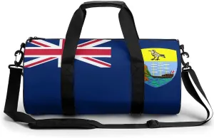 Saint Helena Flag Large Capacity Gym Bag for Men Women with Wet Pocket Sports Travel Tote