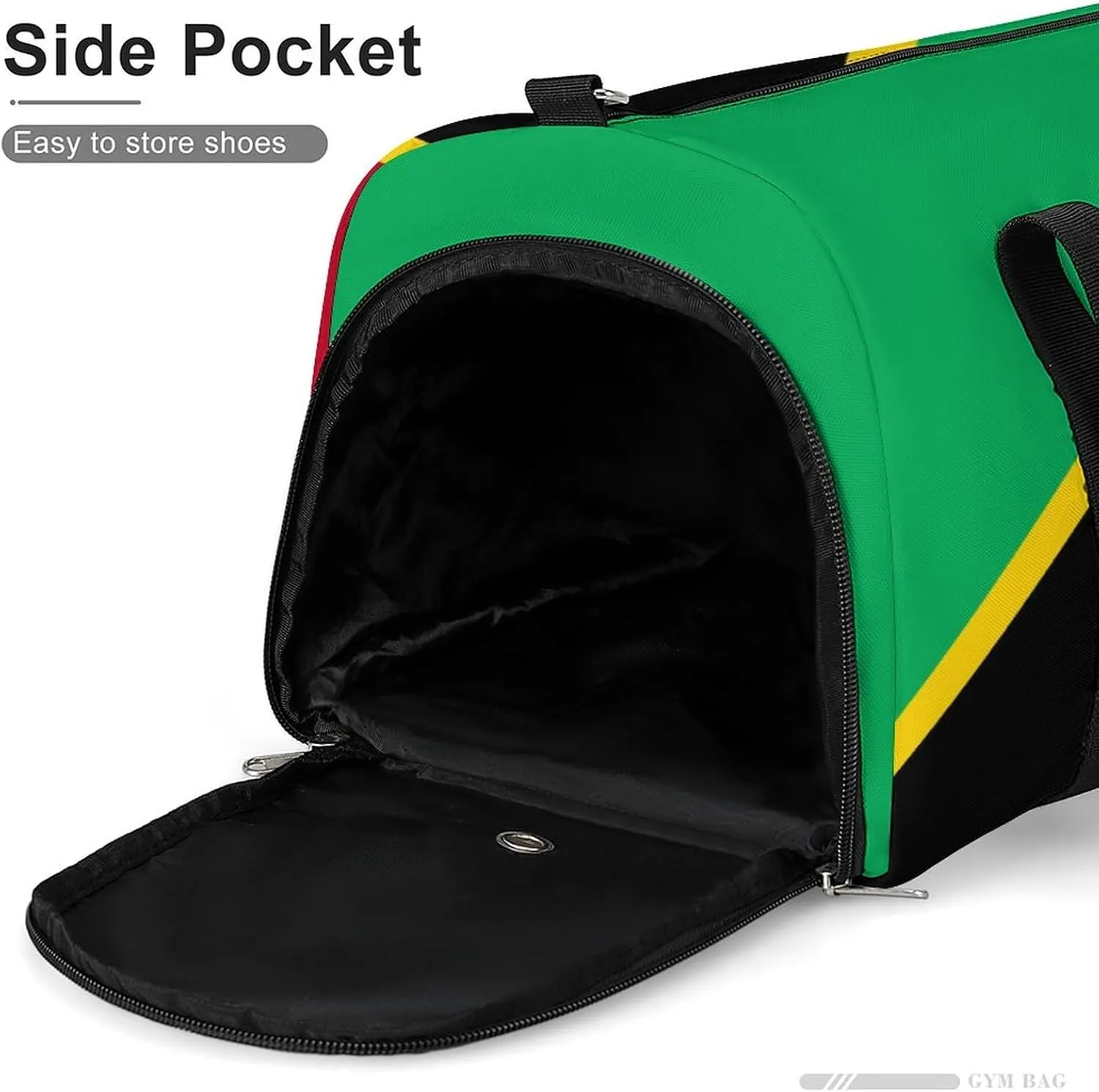 Saint Kitts Flag Gym Bag for Boys Girls with Shoe Compartment Travel Overnight