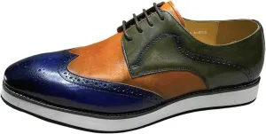 Santimon Men’s Dress Shoes Wingtip Oxfords | Leather Derby with Lightweight Cushioned Platform Sole | Business-Casual Footwear for Office, Wedding